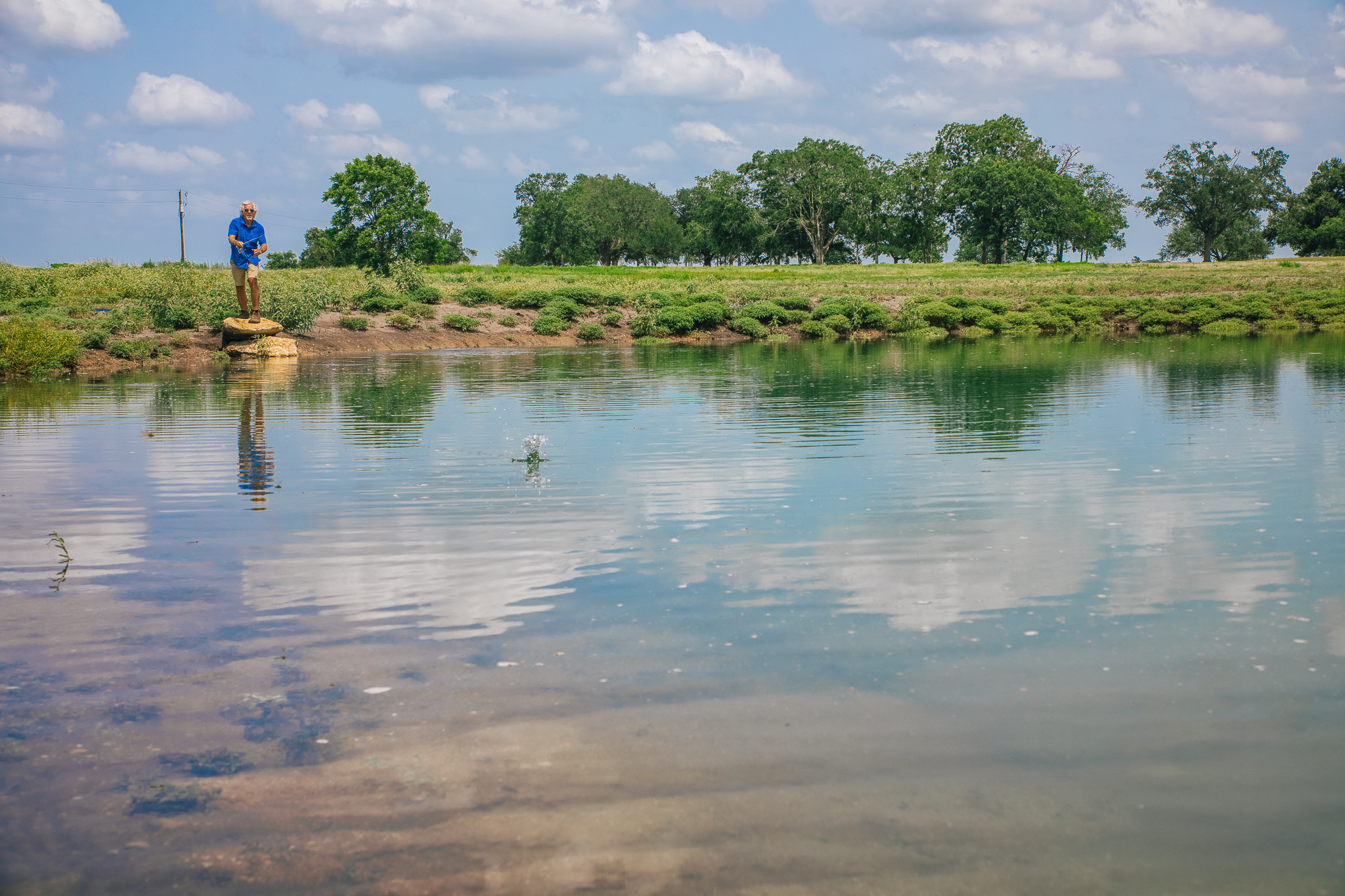 Fishing at the pond — Lot 2, The Clearing